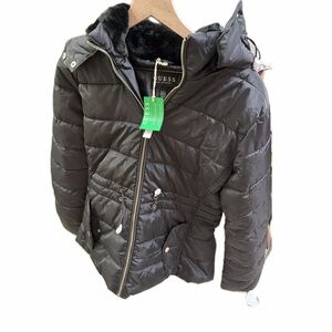 NWT GUESS Charcoal Puffer Jacket
